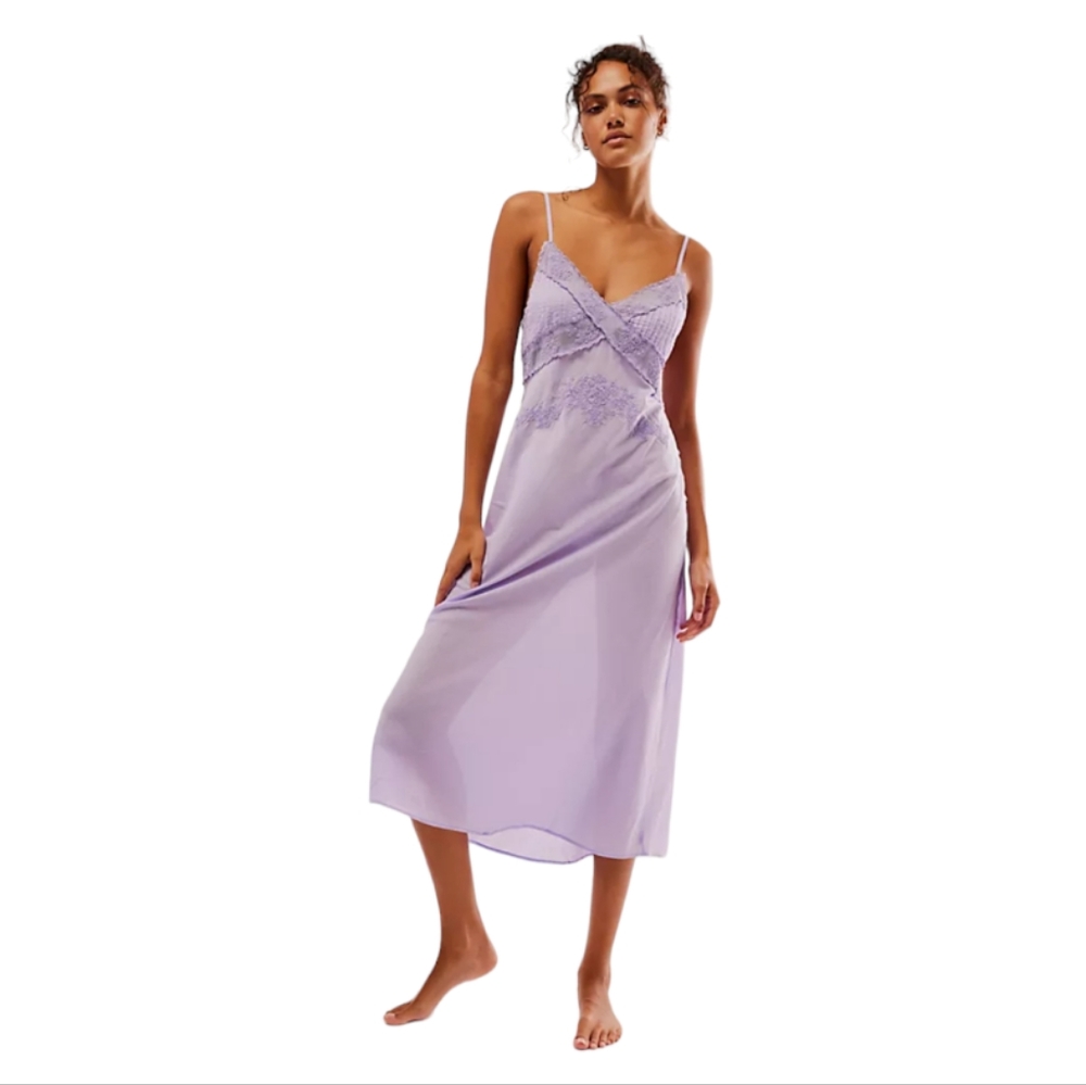 Free People Lavender Midi Dress - Picture 2 of 7
